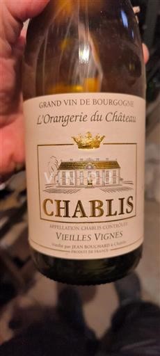 Burgundi Chablis Château L'Orangerie du Château Vieilles Vignes 2015