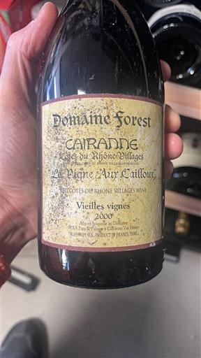 Vine Rouge sec La Vigne Aux Cailloux Domaine Forest 2000 Frankrig Rhône-dalen Cairanne AOC