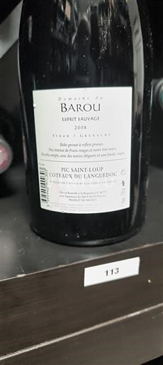 Langvedok Pic-saint-loup Domaine Barou Esprit Sauvage 2008