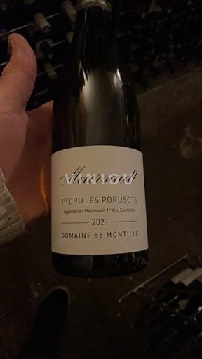 Vinhos Blanc sec 1er Cru Les Poruzots Domaine Montille 2021 França Borgonha Meursault AOC Premier Cru