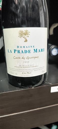 Langvedok Minervois Domaine La Prade Mari Conte des Garrigues 2005