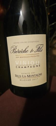 Champagne Premier Cru Bérêche & Fils Rilly-la-Montagne 2017