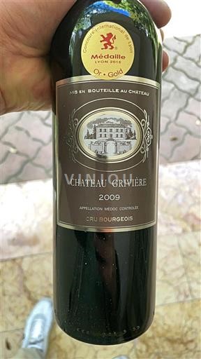 Bordeaux Médoc Château Grivière 2009