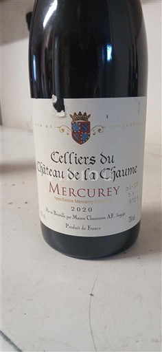 Burgundija Mercurey Château Celliers du Château de la Chaume 2020