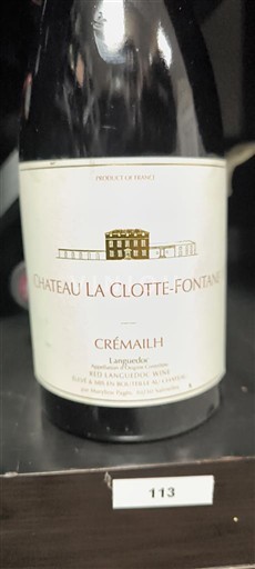 Languedoc Château La Clotte-Fontané Crémailh 2013