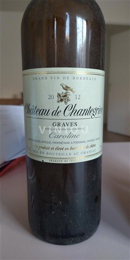 Bordeaux Graves Château Chantegrive Caroline 2012