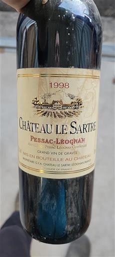Bordeaux Pessac-Léognan Château Le Sartre 1998