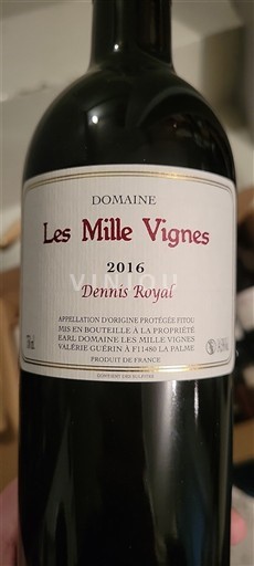 Langvedok Fitou Domaine Les Mille Vignes Dennis Royal 2016