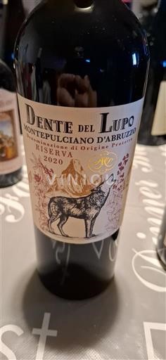 Abruzos Montepulciano d'Abruzzo Dente del Lupo Riserva 2020