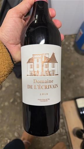 Bordeaux Domaine L'Écrivain 2018