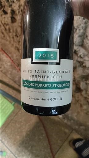 Bourgogne Nuits-saint-georges Premier Cru Domaine Henri Gouges Clos des Porrets St-Georges 2016