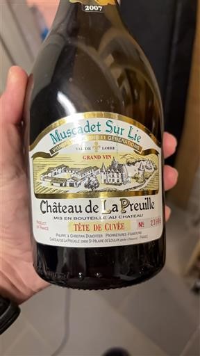 Loiredalen Ospecificerad Château La Preuille Tête de 2007