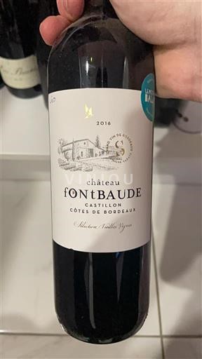 Bordeaux Castillon-côtes-de-bordeaux Château Fontbaude Sélection Vieilles Vignes 2016