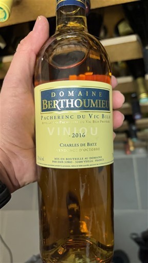 Tây Nam Pacherenc-du-vic-bilh Domaine Berthoumieu Charles de Batz 2016