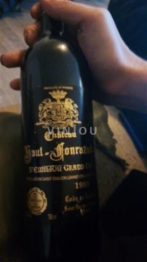Burdeos Saint-Émilion Gran Cru Grand Cru Château Paul Fonrazade 1990