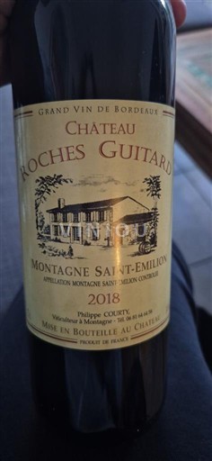 Bordeaux Montagne-saint-émilion Château Roches Guittard 2018