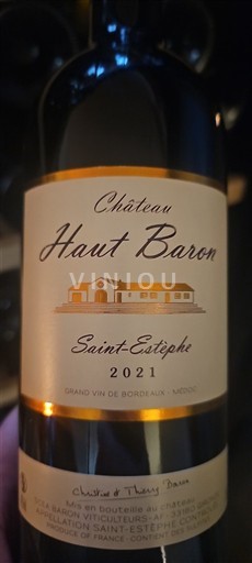 Bordeaux Saint-Estèphe Château Haut Baron 2021