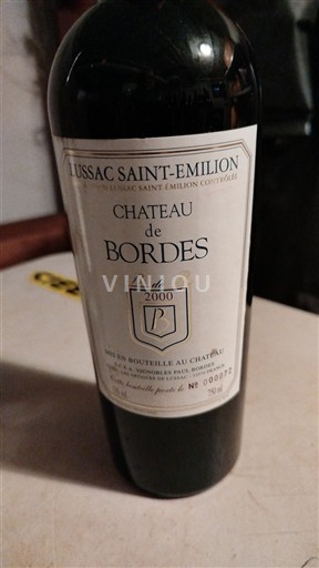 Bordeaux Lussac-Saint-Émilion Château Bordes 2000