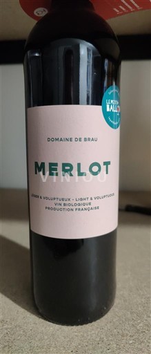 Languedoc og Roussillon Pays d'Oc Domaine Brau Merlot 2020