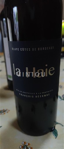 Bordeaux Blaye-côtes-de-bordeaux François Decombe la Haie 2022