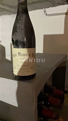 Rhônevallei Côtes-du-rhône-villages Domaine Messire de Very Séguret 2007