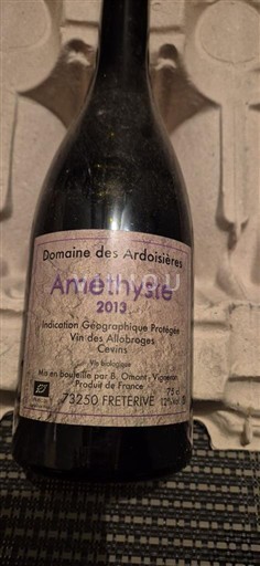 Alperna och Rhône-länderna Allobroges viner Domaine S Ardoisières Améthyste 2013