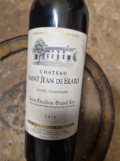 Bordeaux Saint-Émilion Grand Cru Grand Cru Château Saint Jean de Beard Tradition 2015