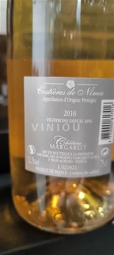 Valle del Rodano Costières di Nîmes Château Marganot 2018