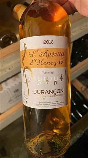 Sydvestfrankrig Jurançon L'Apéritif d'Henry IV Fruité 2018