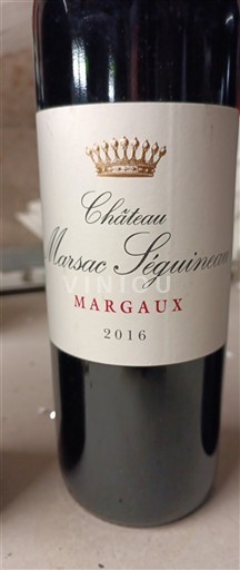 Bordeaux Margaux Château Marsac Seguineau 2016