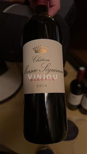 Bordeaux Margaux Château Marsac Seguineau 2016