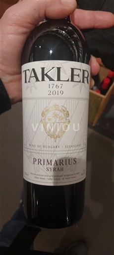 Szekszárd Không được chỉ định Takler Primarius Syrah 2019
