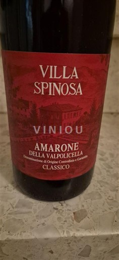 Vénétie Recioto della Valpolicella Villa Spinosa 2021