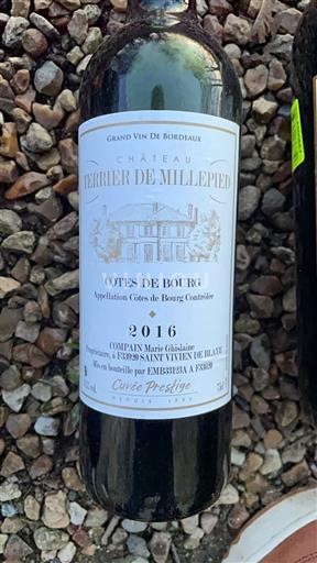 Bordeaux Côtes de Bourg Château Terrier de Millepied Prestige 2016