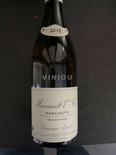 Vine Blanc sec Poruzots Vieilles Vignes Dominique Laurent 2018 Frankrig Bourgogne Meursault AOC Premier Cru