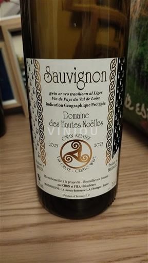 Loiredalen Ospecificerad Domaine S Hautes Noëlles Gwin Keltiek Vin Celte Celtic Wine 2023