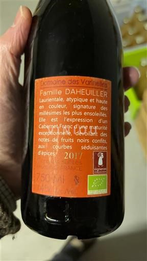Dolina Loare Saumur-champigny Domaine S Varinelles Laurientale 2017