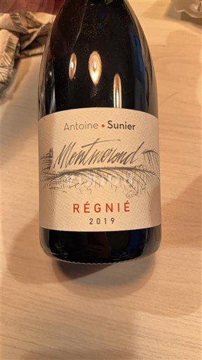 Beaujolais Régnié Antoine Sunier Montmerond 2019