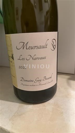 Wijnen Blanc sec Les Narvaux Domaine Guy Bocard 2022 Frankrijk Bourgondië Meursault AOC