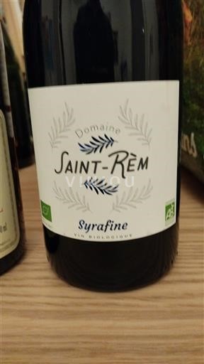 Rhônen laakso Côtes-du-rhône Domaine Saint-Rém Syrafine Ei vuosikertaa