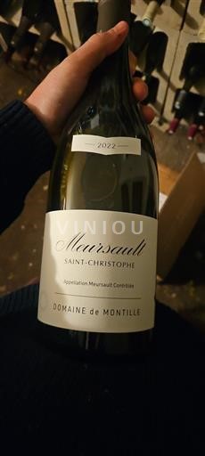 Vine Blanc sec Saint-Christophe Domaine Montille 2022 Frankrig Bourgogne Meursault AOC