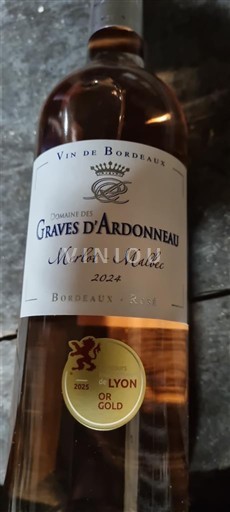 Burdeos Bordeaux rosado Domaine S Graves d'Ardonneau Merlot-Malbec 2024