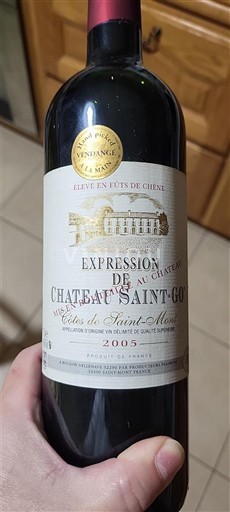 Tây Nam Saint-Mont Château Saint-Go Expression de Château Saint-Go 2005