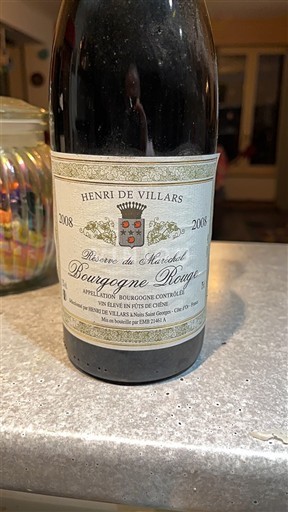 Burgundija Burgundija Rose Henri de Villars Réserve du Maréchal 2008