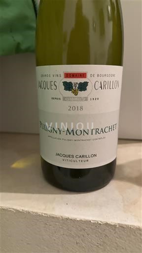 Bourgogne Puligny-montrachet Domaine Jacques Carillon 2018