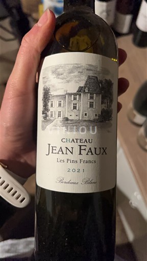 Burdeos Bordeaux blanco Château Jean Faux Les Pins Francs 2021