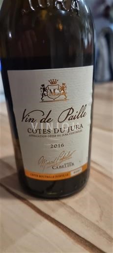 Jura Côtes du Jura CADETTE Vin de Paille 2016