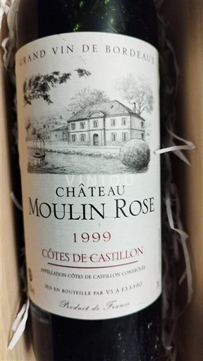 Bordeaux Ni doloceno Château Moulin Rose 1999