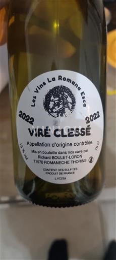 Bourgogne Viré-clessé Les Vins La Romane Etea 2022