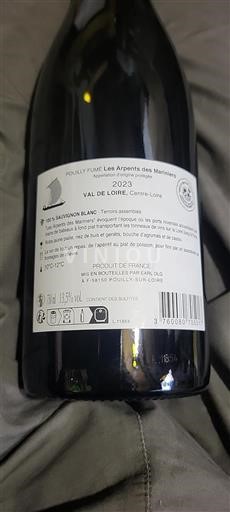 Loiren laakso Pouilly-fumé Les Arpents des Mariniers 2023
